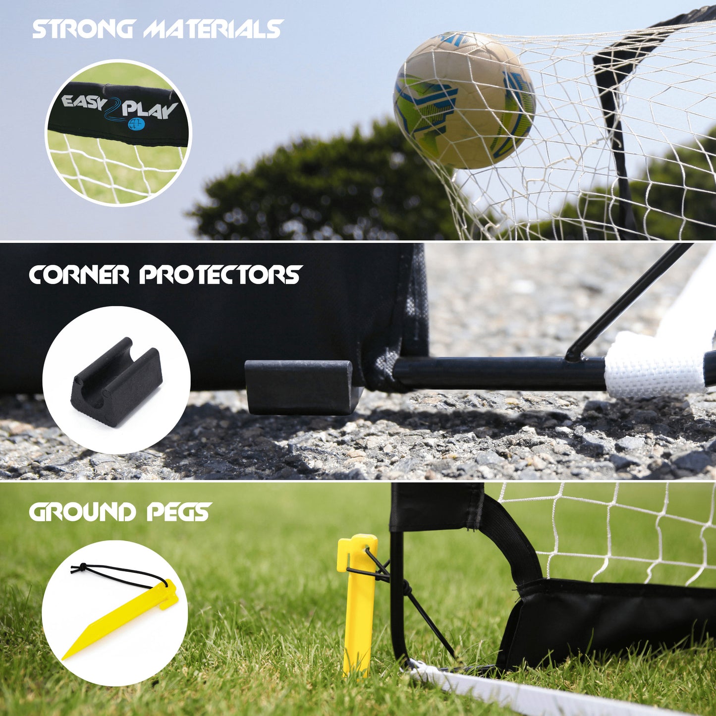 B-WARE - kleine Fussballtore - Set mit Zubehör